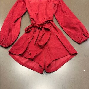 Pink Lady Corduroy Romper Sz S